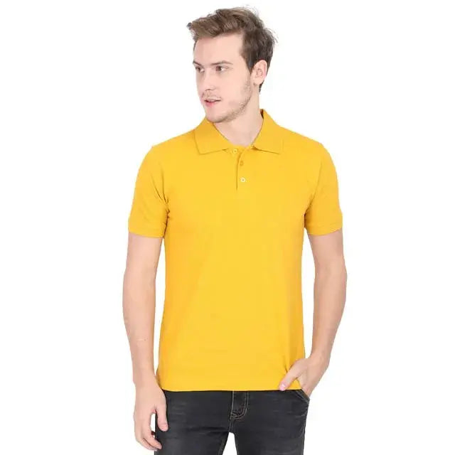 2-pack Male polo T-shirts (Mustard Yellow & royal blue)