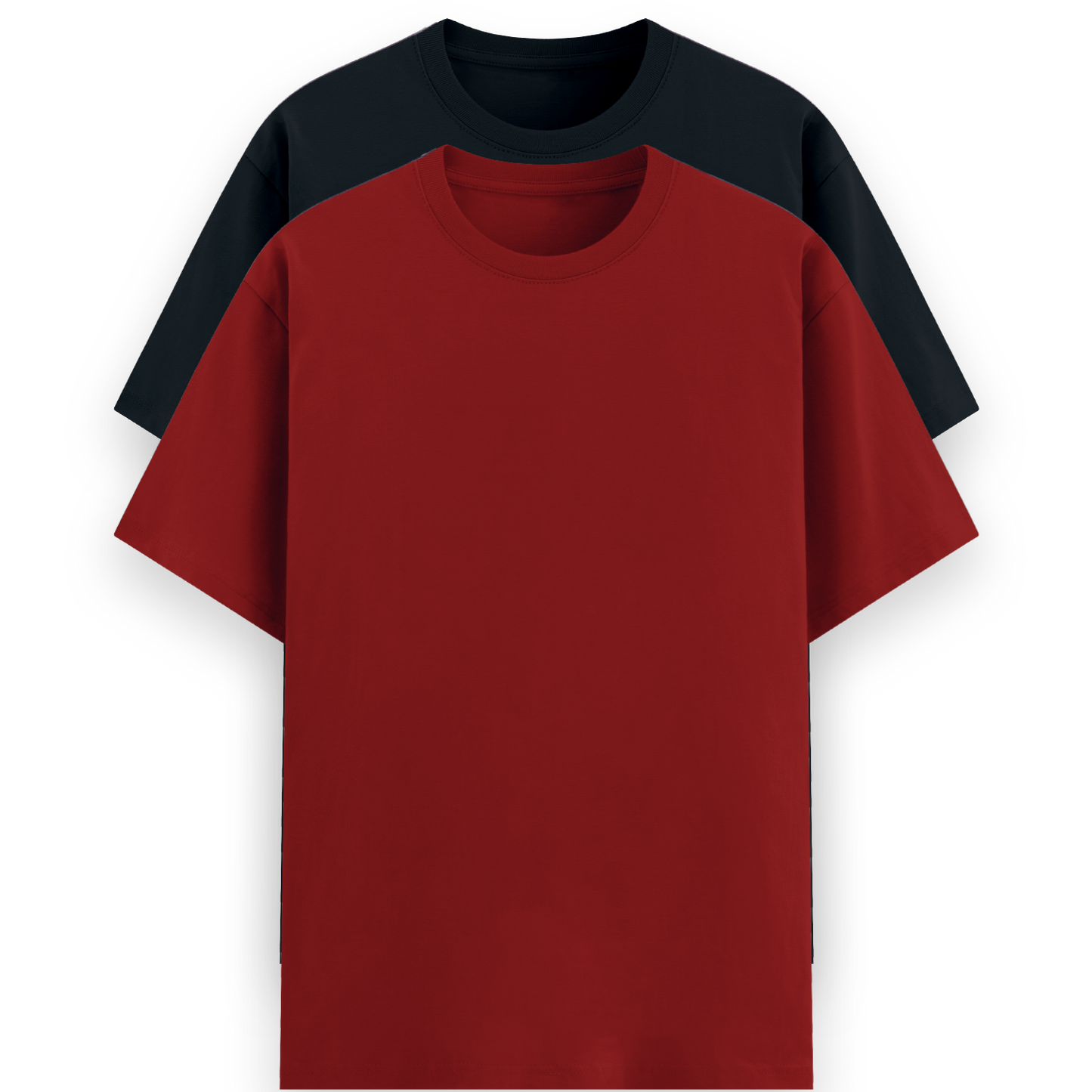 2-pack Unisex Fit T-shirts (RED & NAVY BLUE)