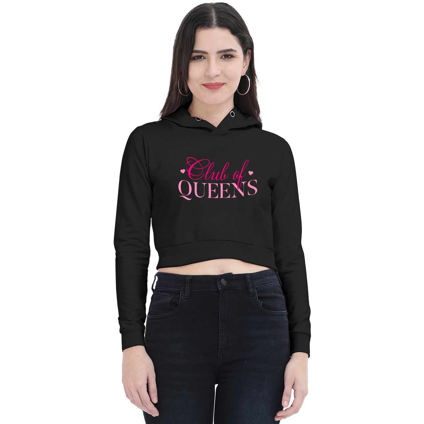 Club of Queen's | Female Cropped Hoodie