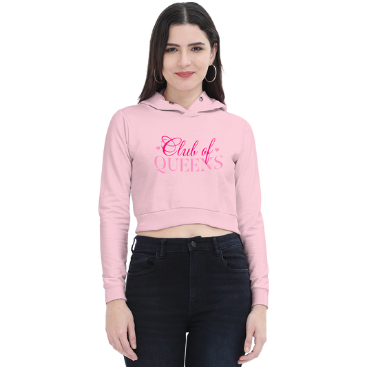 Club of Queen's | Female Cropped Hoodie