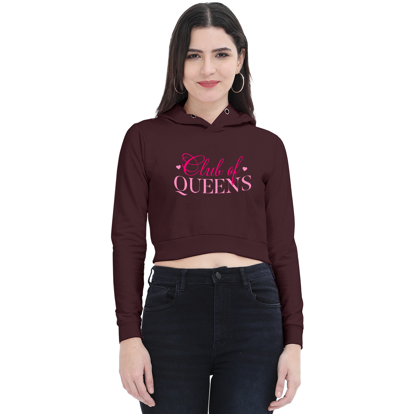 Club of Queen's | Female Cropped Hoodie