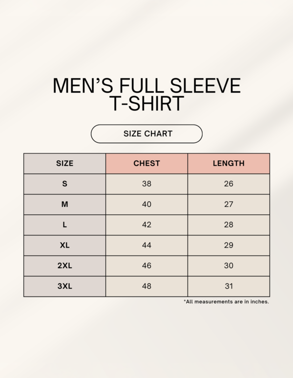 1744980516sizechart.png Men's Full Sleeve T-Shirt