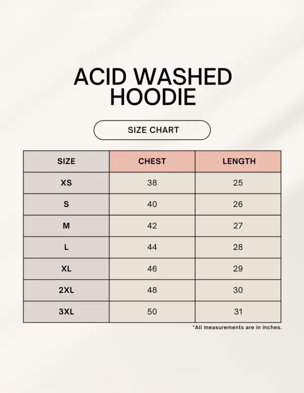 1745042679sizechart.png Unisex Acid Washed Hoodie